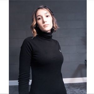 POLO black fitted turtleneck